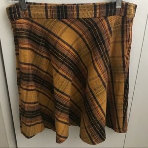 Urban Outfitters Yellow Plaid Flannel Mini Skirt.
